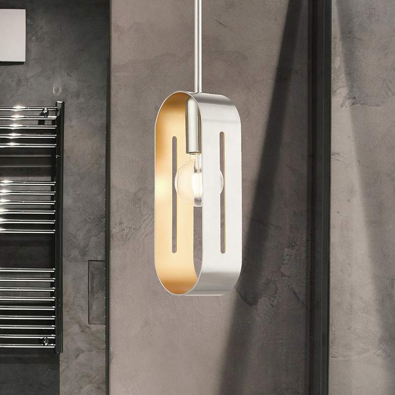 Image 1 Raven 1 Light Brushed Nickel Pendant