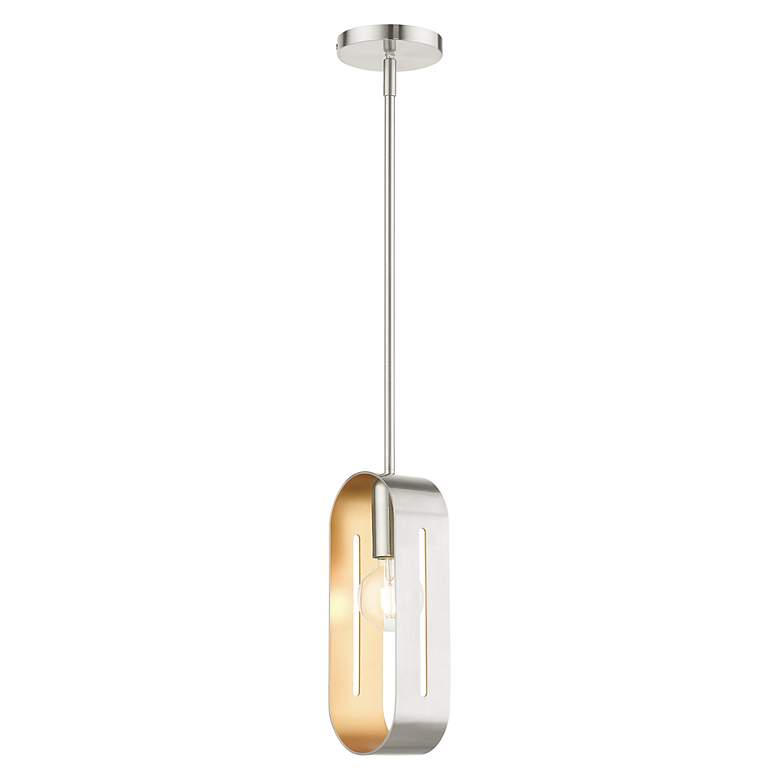 Image 6 Raven 1 Light Brushed Nickel Pendant more views