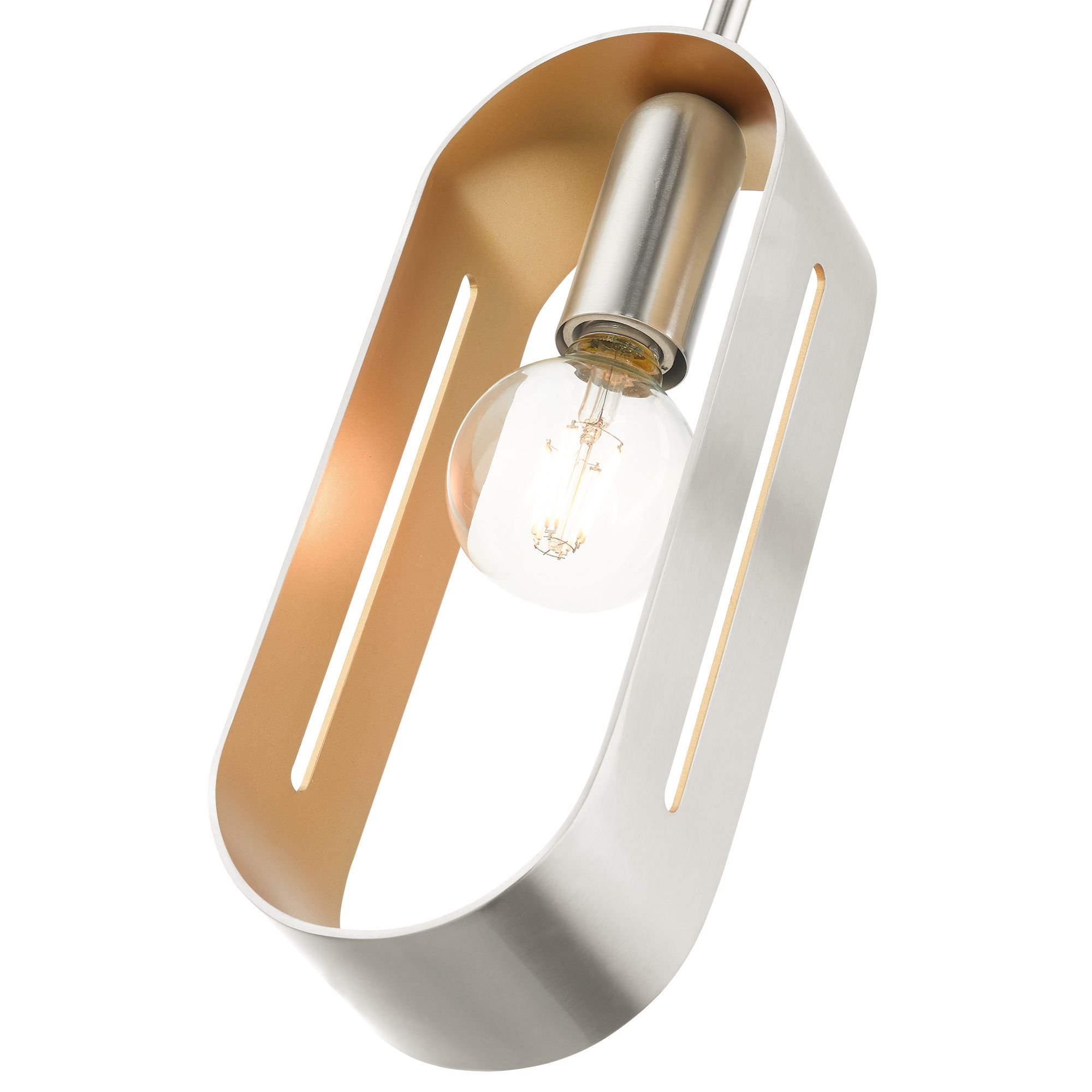 Raven 1 Light Brushed Nickel Pendant