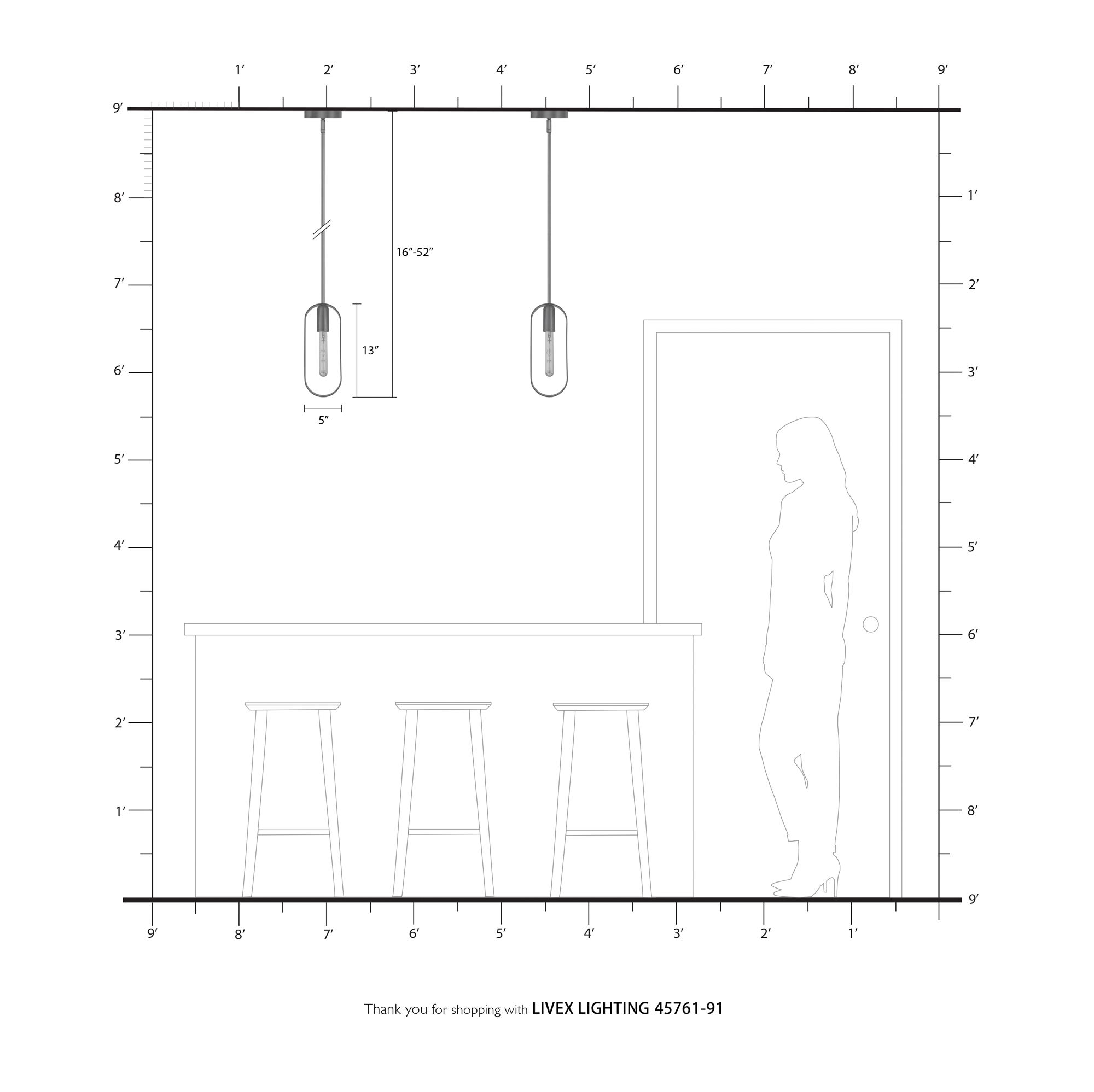 Raven 1 Light Brushed Nickel Pendant