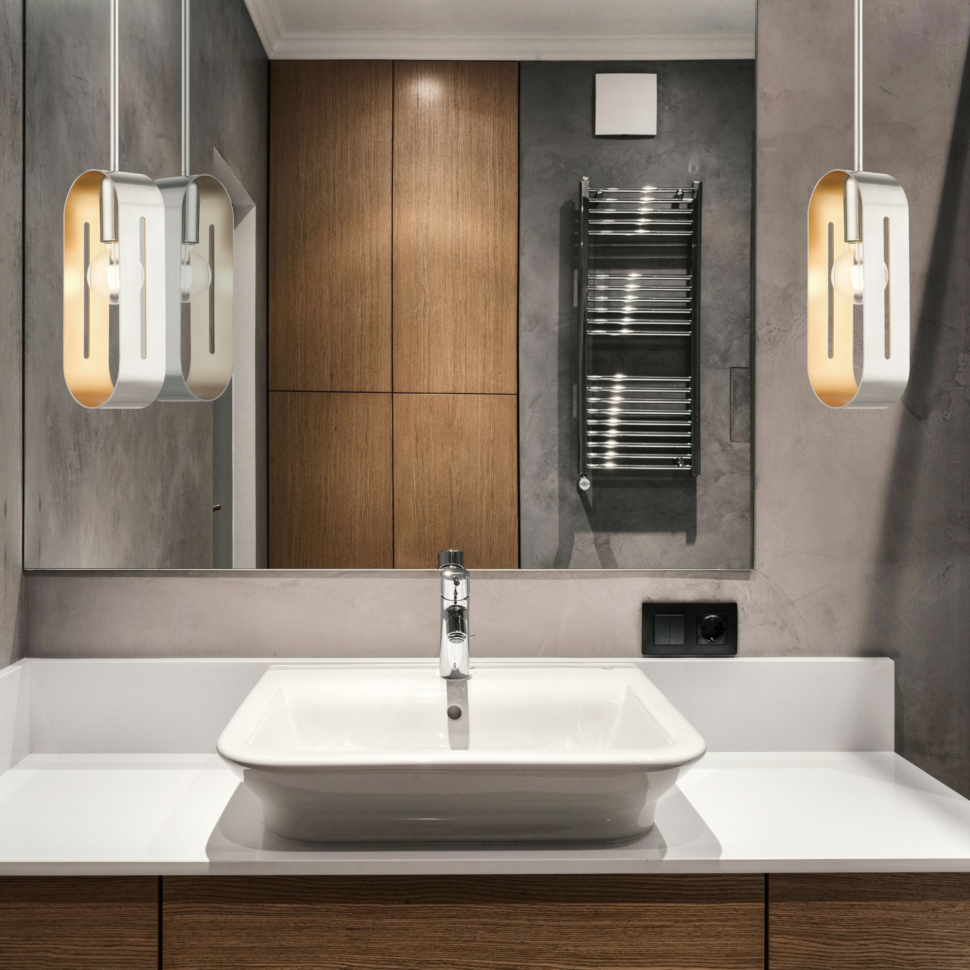 Raven 1 Light Brushed Nickel Pendant