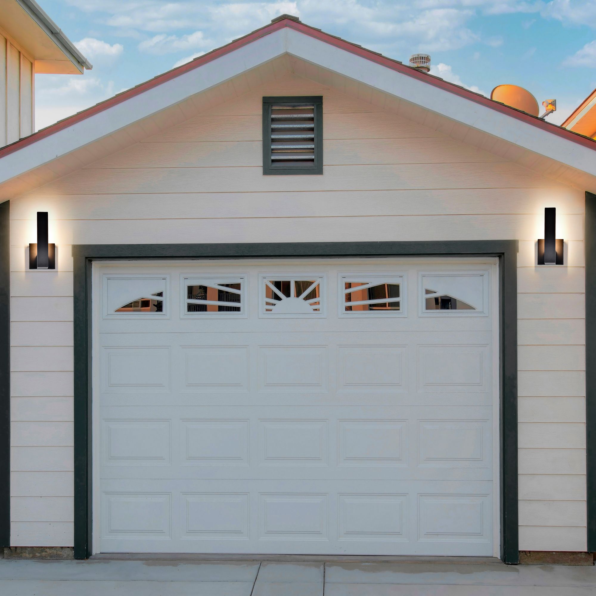 Raven 10" High Textured Matte Black LED Outdoor Wall Light