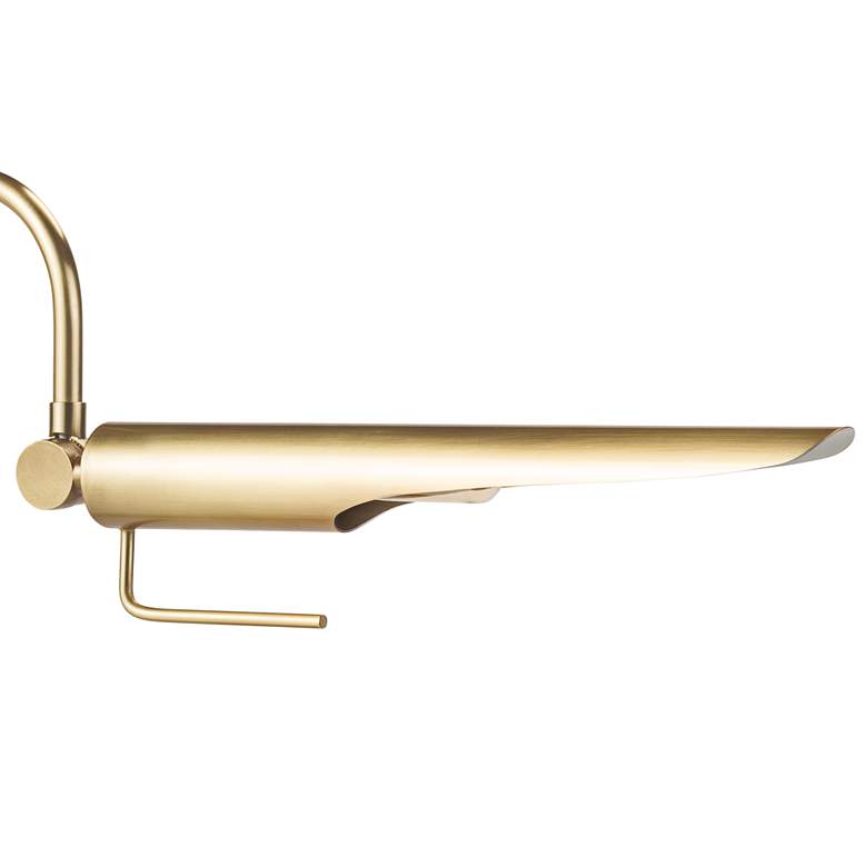 Image 2 Raven 27" High Natural Brass Modern Industrial Adjustable Desk Lamp more views