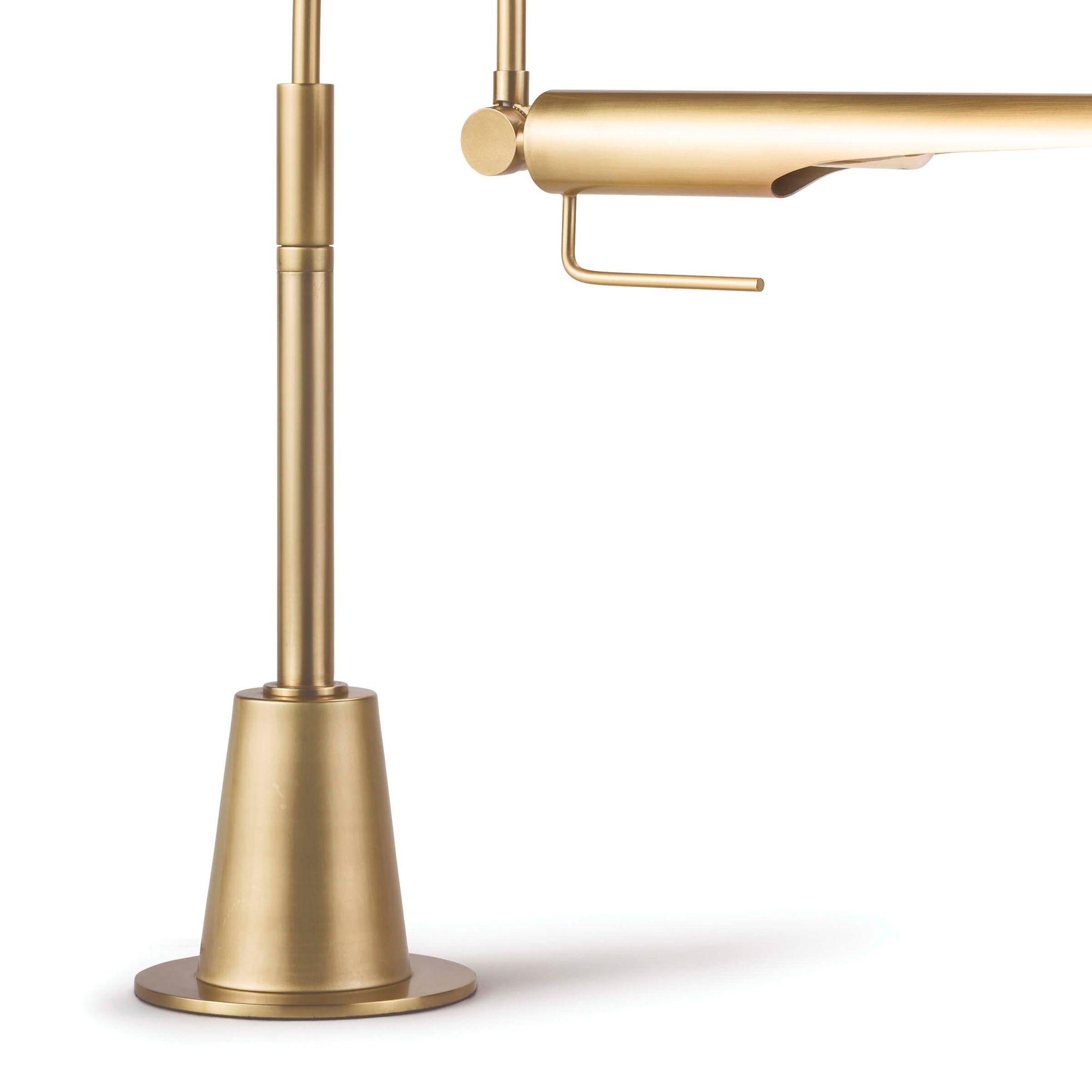 Image 7 Raven 27" High Natural Brass Modern Industrial Adjustable Desk Lamp more views