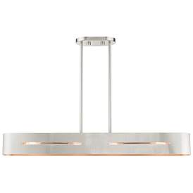 Image1 of Raven 4 Light Brushed Nickel Linear Chandelier