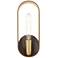 Ravena 13" High Bronze with Brass Wall Sconce