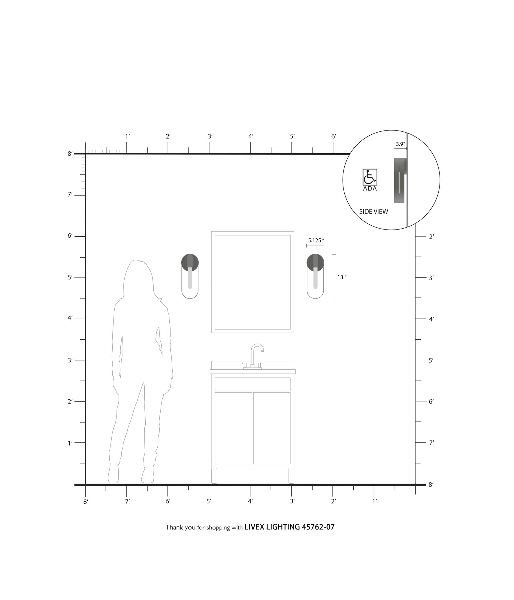 Ravena 13" High Bronze with Brass Wall Sconce