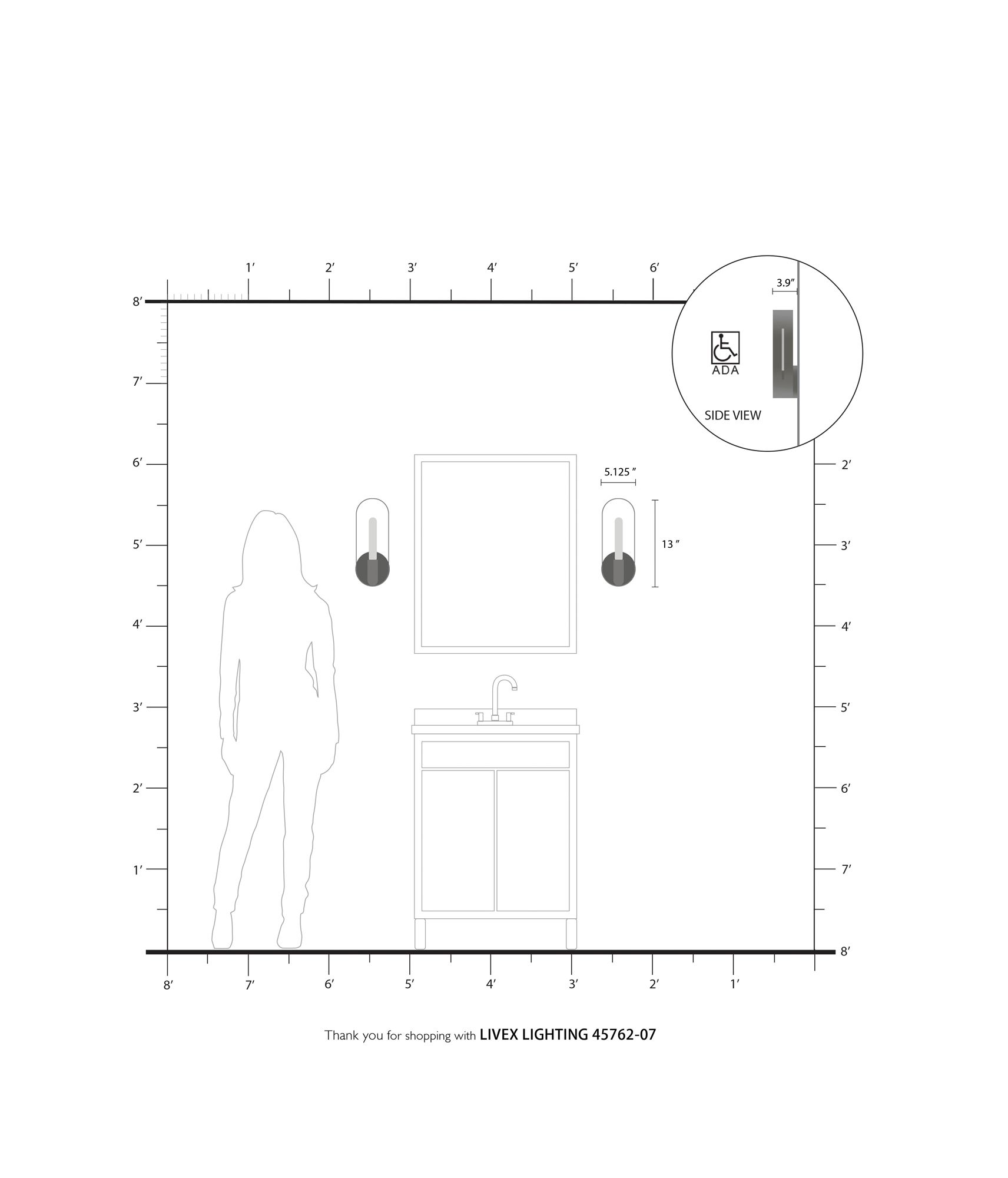 Ravena 13" High Bronze with Brass Wall Sconce