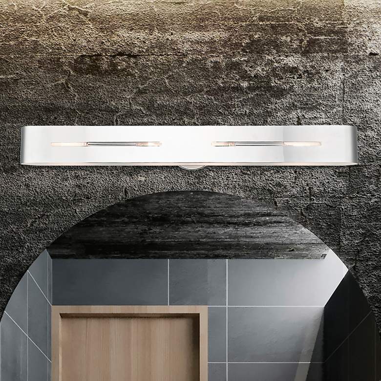 Image 1 Ravena 4 Light Polished Chrome ADA Vanity Sconce