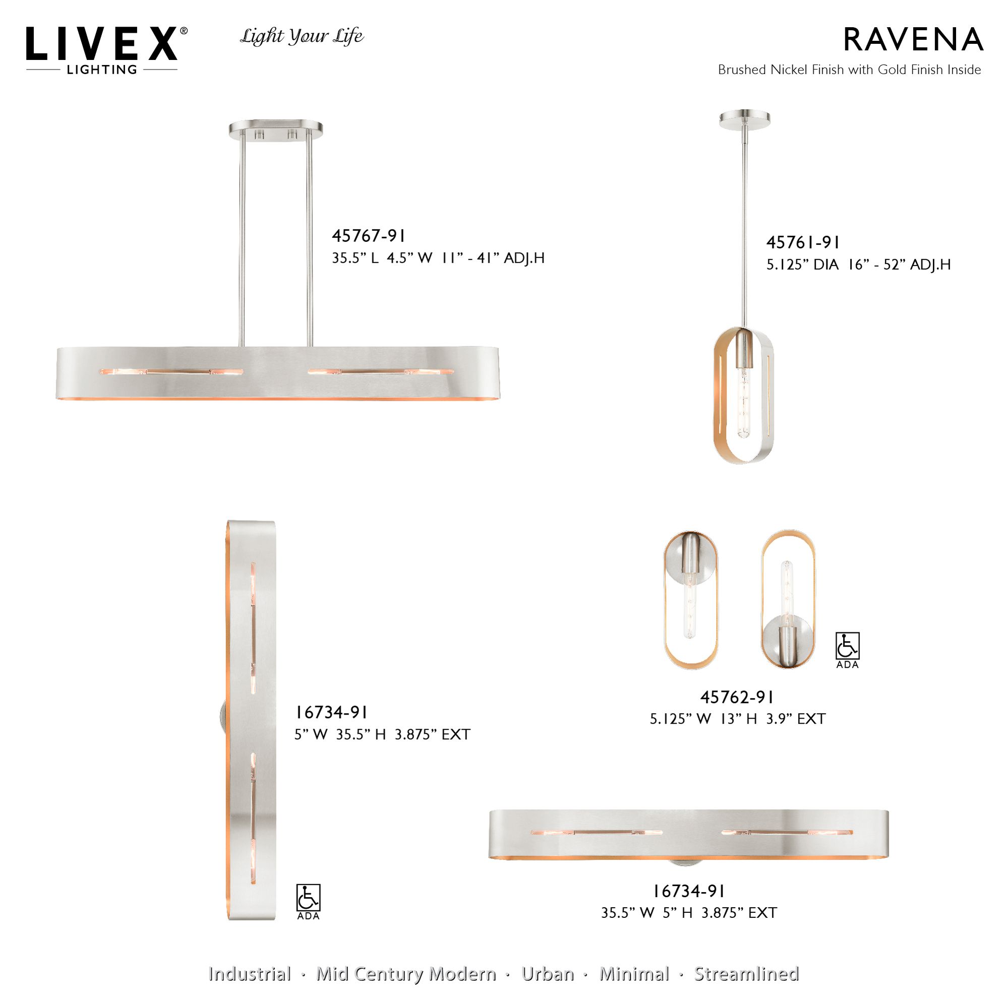 Ravena 4 Light Polished Chrome ADA Vanity Sconce