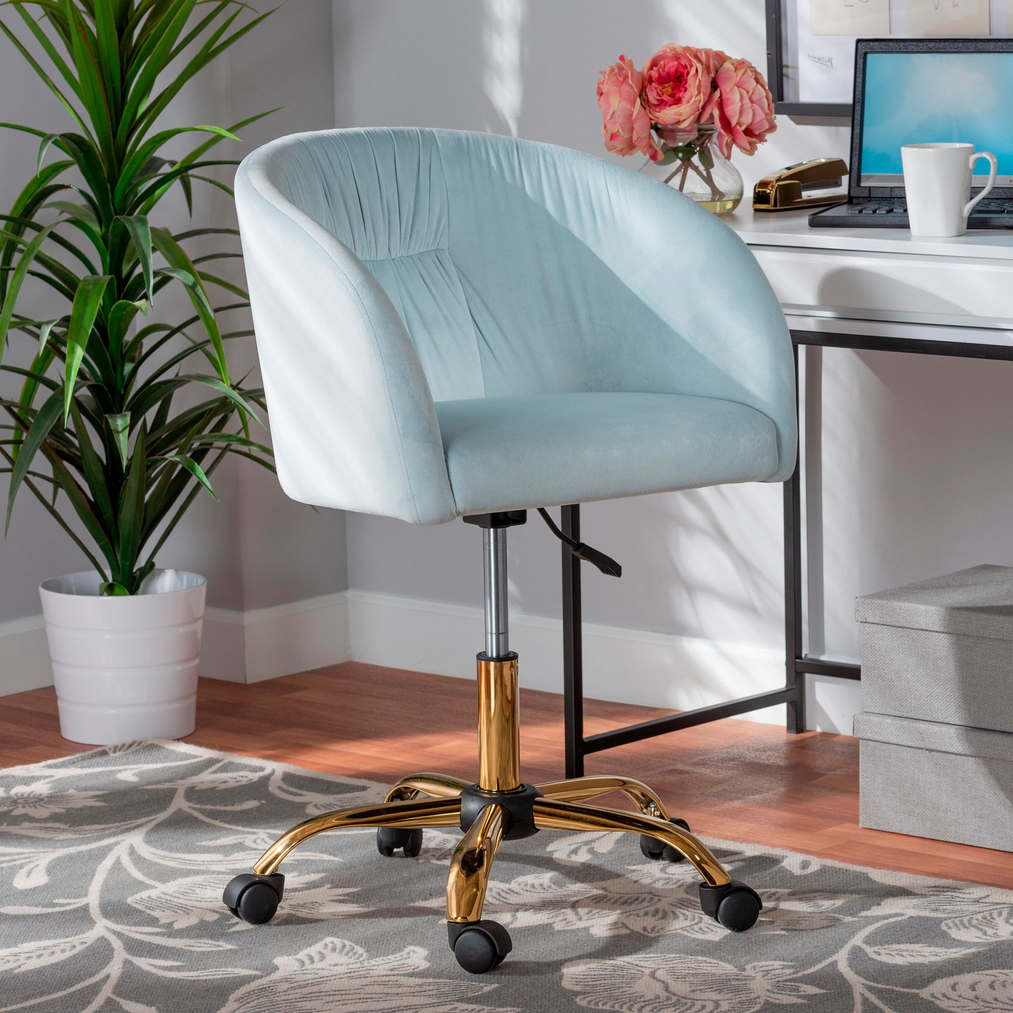 Aqua desk chair with arms new arrivals