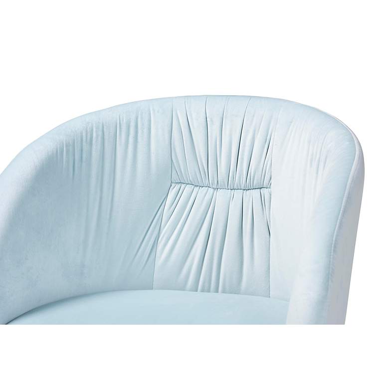 Image 3 Ravenna Aqua Velvet Fabric Adjustable Swivel Office Chair more views