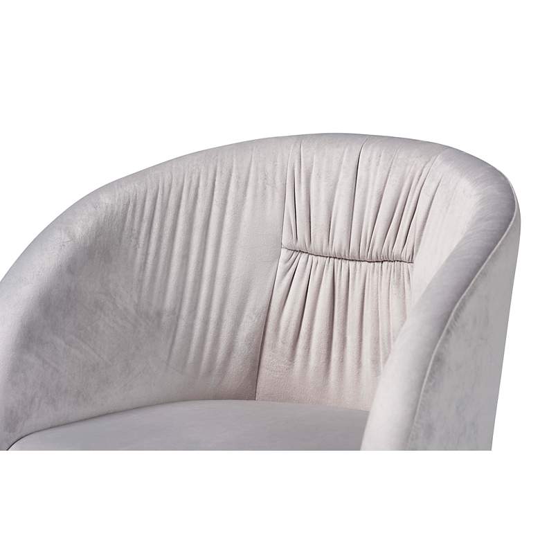 Image 3 Ravenna Gray Velvet Fabric Adjustable Swivel Office Chair more views