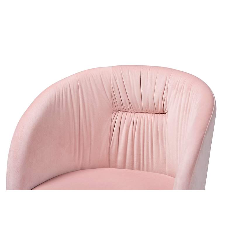 Image 3 Ravenna Pink Velvet Fabric Adjustable Swivel Office Chair more views