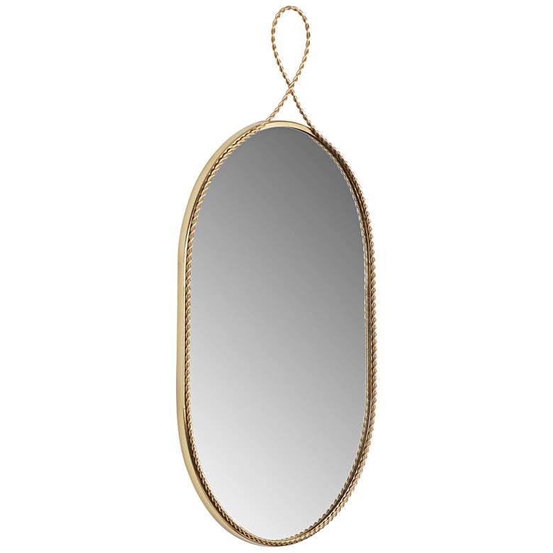 Image 3 Ravina Braided Brass 17 3/4" x 20 1/4" Oval Wall Mirror more views