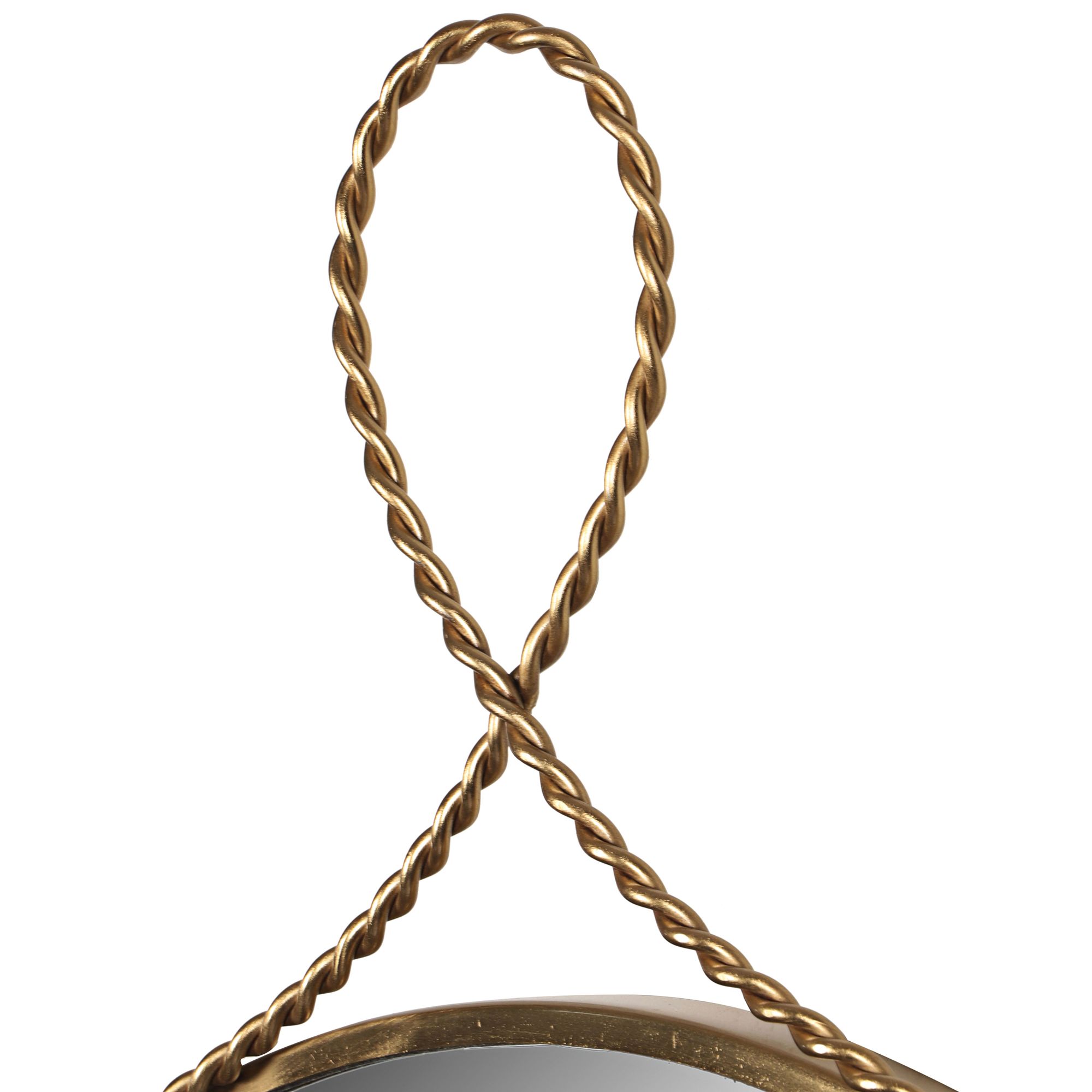 Image 2 Ravina Braided Brass 37 3/4" x 20 1/4" Oval Wall Mirror more views