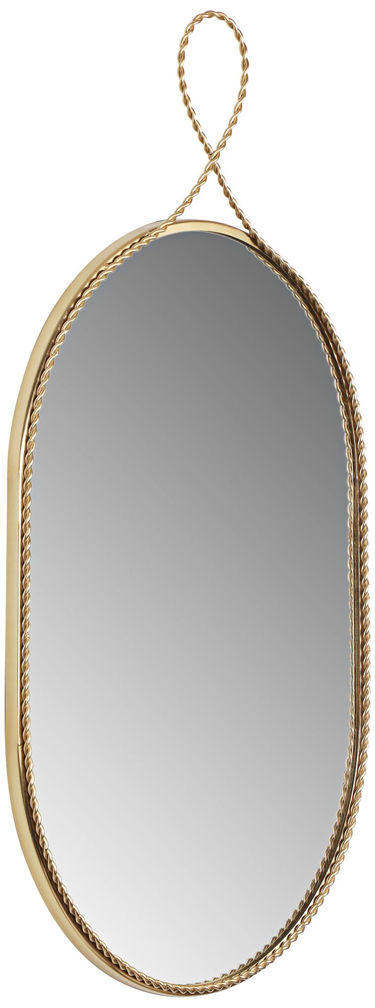 Image 3 Ravina Braided Brass 37 3/4" x 20 1/4" Oval Wall Mirror more views