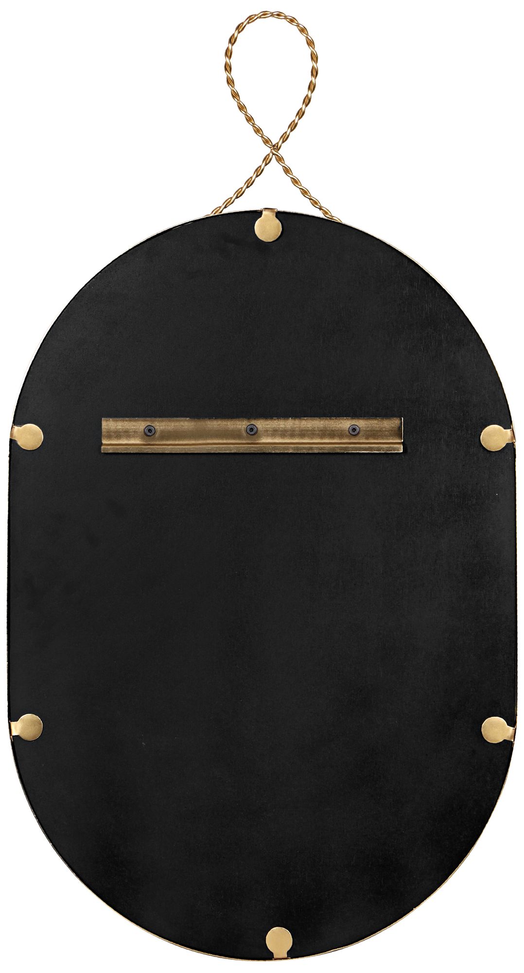 Image 4 Ravina Braided Brass 37 3/4" x 20 1/4" Oval Wall Mirror more views