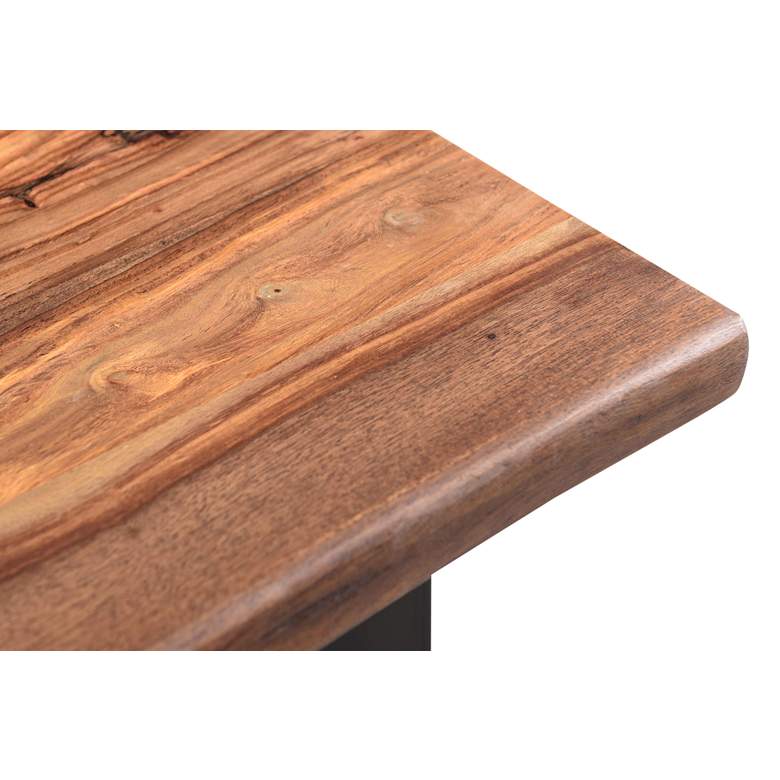 Image 5 Raw Edge Brownstone 28" Wide Black and Wood End Table more views