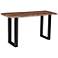 Raw Edge Brownstone 58" Wide Black and Wood Console Table