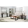 7_Raw Edge Brownstone 58" Wide Black and Wood Console Table more views