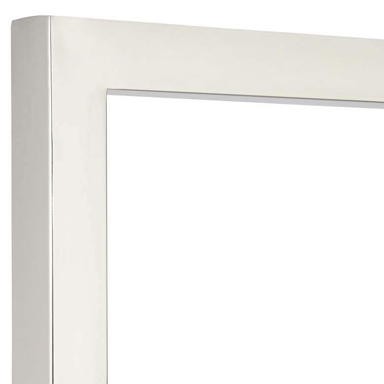 Image 4 Raw Edge Brownstone 75" High Chrome and Wood Etagere Bookcase more views