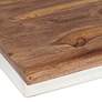 Raw Edge Brownstone 75" High Chrome and Wood Etagere Bookcase in scene