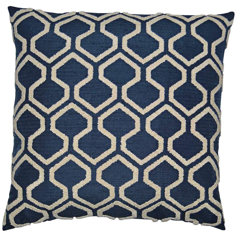 Image 1 Raw Edges Indigo 22 inch Square Decorative Throw Pillow