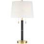 2_Rawdon 27" High Antique Brass and Black 2-Light Pull-Chain Table Lamp