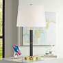 1_Rawdon 27" High Antique Brass and Black 2-Light Pull-Chain Table Lamp