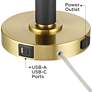 4_Rawdon 27" High Antique Brass and Black 2-Light Pull-Chain Table Lamp more views