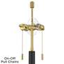 5_Rawdon 27" High Antique Brass and Black 2-Light Pull-Chain Table Lamp more views