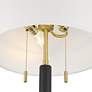 6_Rawdon 27" High Antique Brass and Black 2-Light Pull-Chain Table Lamp more views