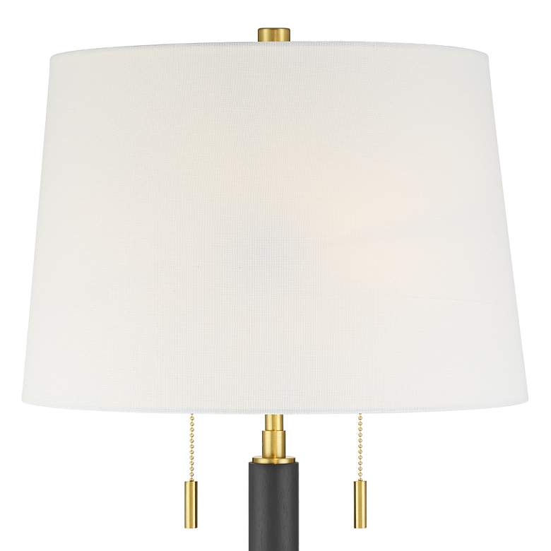 Image 7 Rawdon 27" High Antique Brass and Black 2-Light Pull-Chain Table Lamp more views