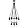 Rawlings 17" Wide Black 10-Light Clear Globe Chandelier