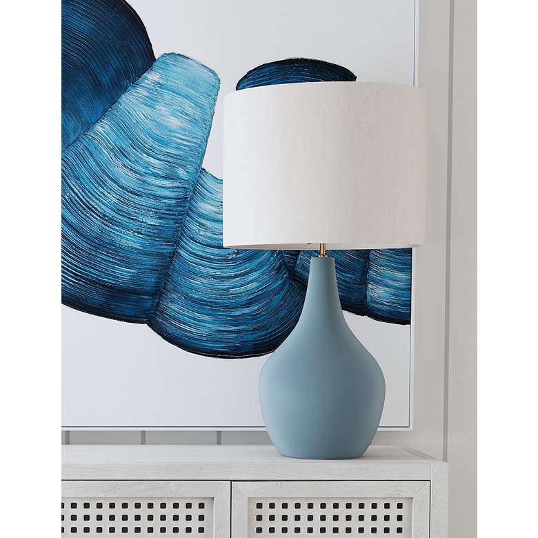 Image 5 Rawlins 33" High Light Grey Blue Table Lamp more views