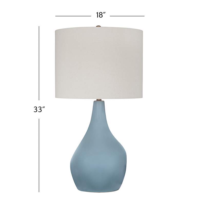 Image 6 Rawlins 33" High Light Grey Blue Table Lamp more views