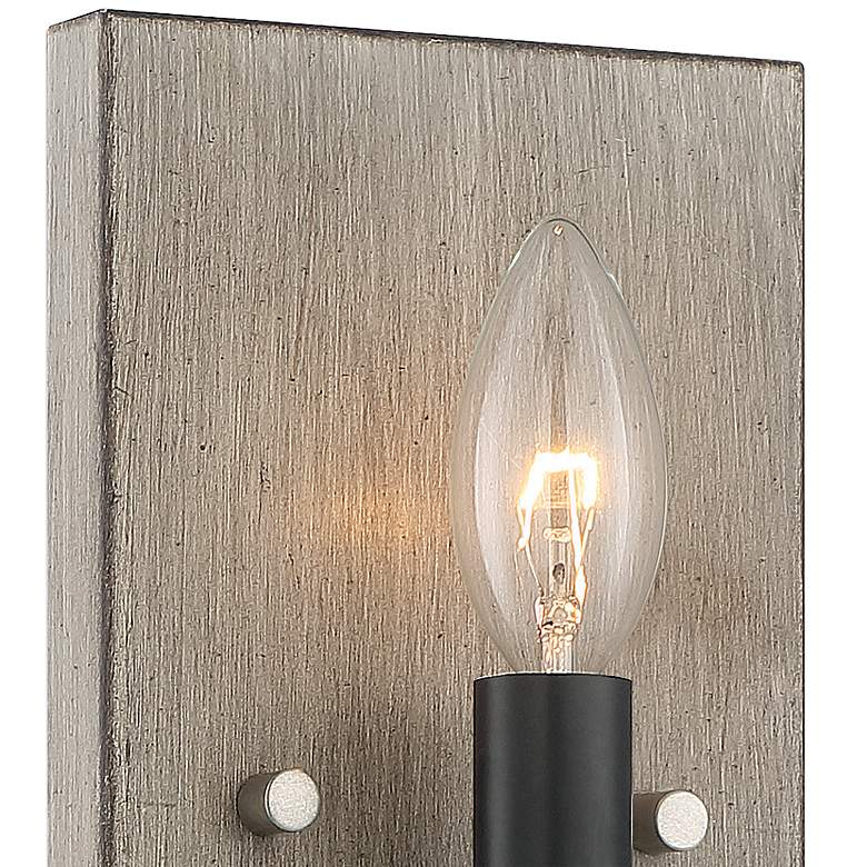 Rawson Ridge 5&quot; Wide Aged Silverwood and Coal Wall Light more views