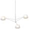Ray 35.75"W 3-Light Warm Gray Frame Round Chandelier With Opal White S