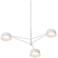 Ray 35.75"W 3-Light Warm Gray Frame Round Chandelier With Warm Gray Sh