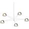 Ray 45.25"W 5-Light Warm Gray Frame Round Chandelier w/ Smoked Etched