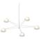 Ray 45.25"W 5-Light Warm Gray Frame Round Chandelier With Opal White S
