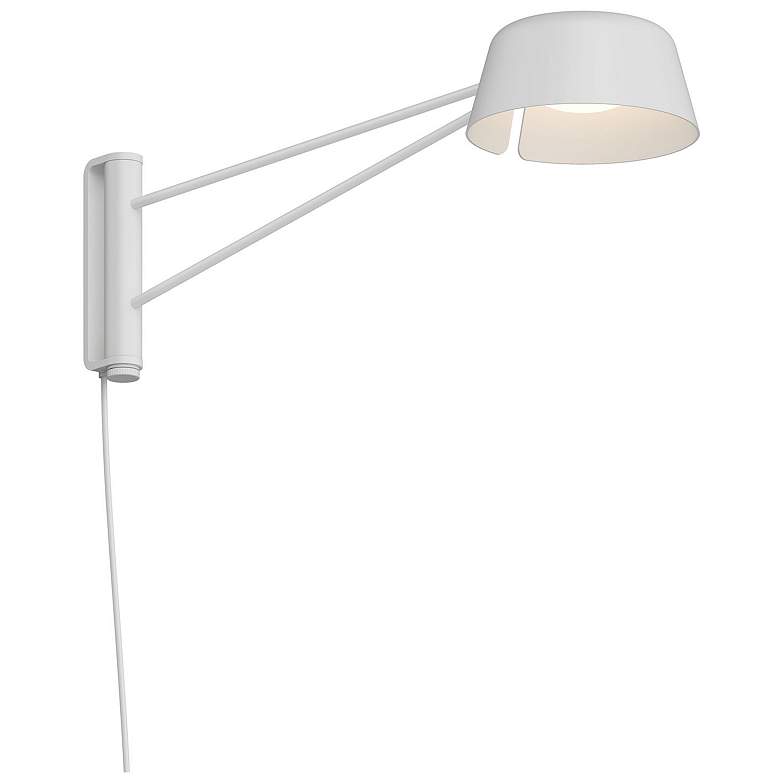 Image 1 Ray 6" High Warm Gray Frame Short Wall Lamp With Warm Gray Shade
