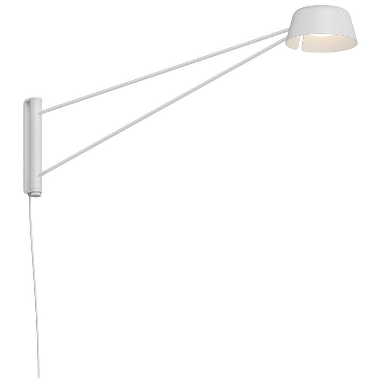 Image 1 Ray 8.5" High Warm Gray Frame Long Wall Lamp With Warm Gray Shade