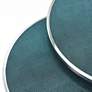 Ray Black on Blue Shagreen Leather Nesting Tables Set of 3