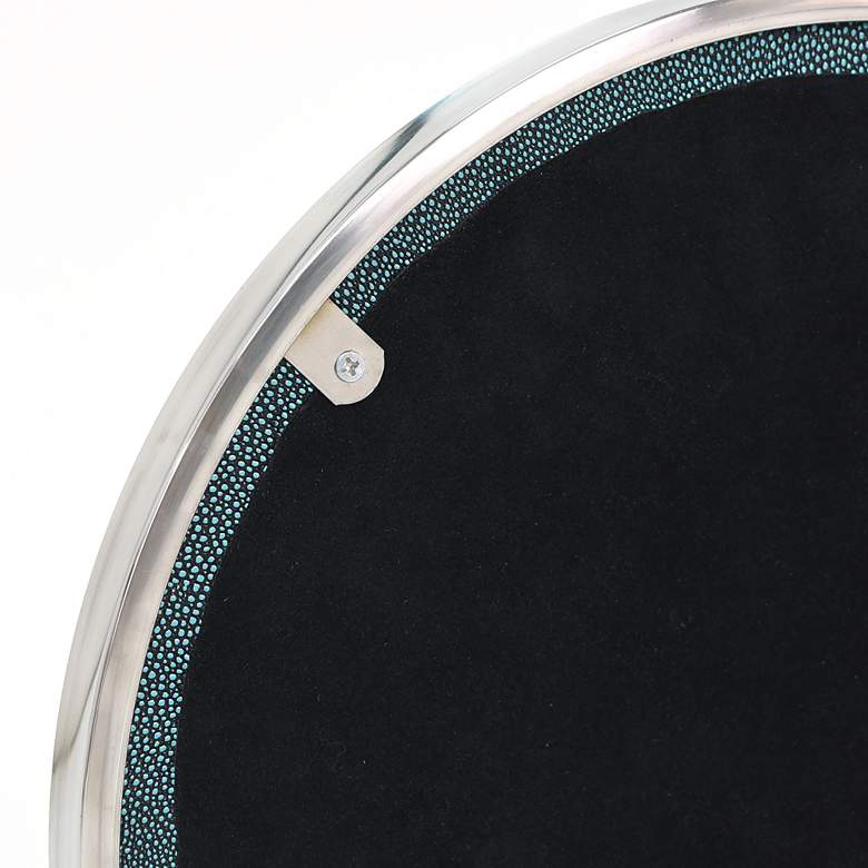 Image 5 Ray Black on Blue Shagreen Leather Nesting Tables Set of 3 more views