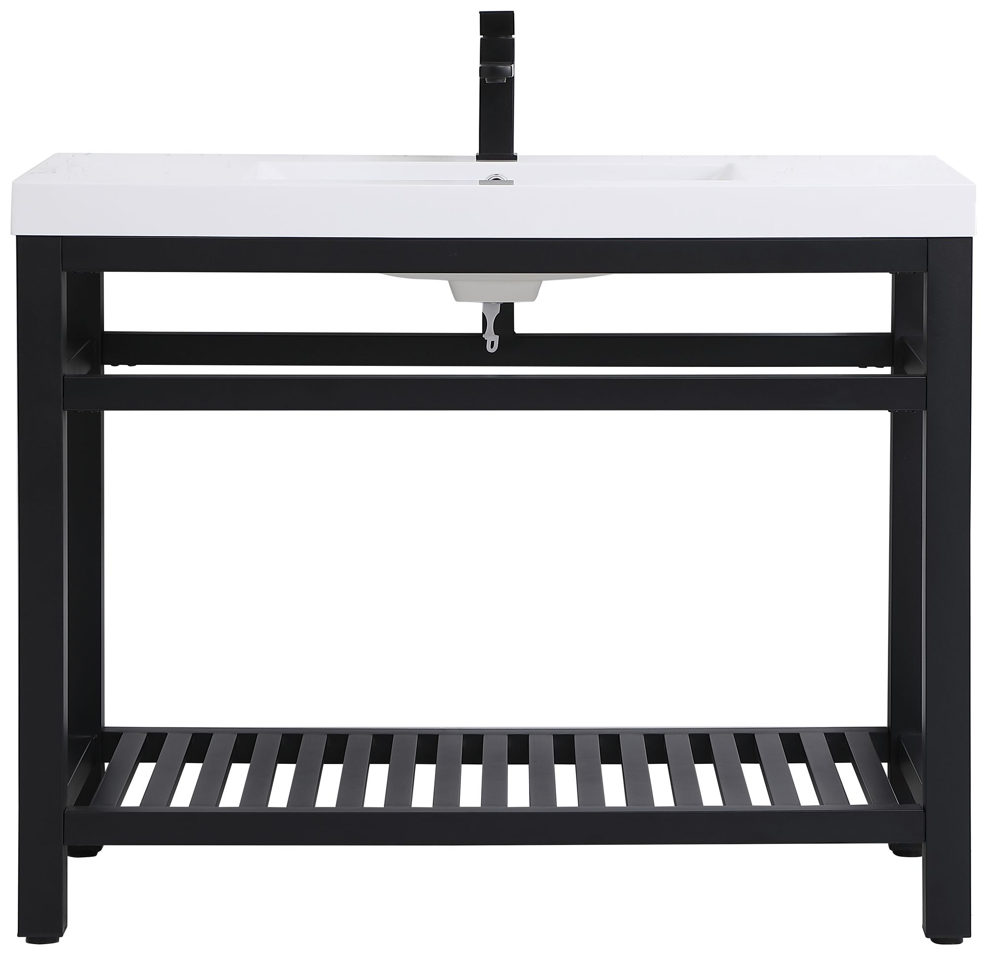 Image 2 Raya 42" Wide Black Single Sink Bathroom Vanity