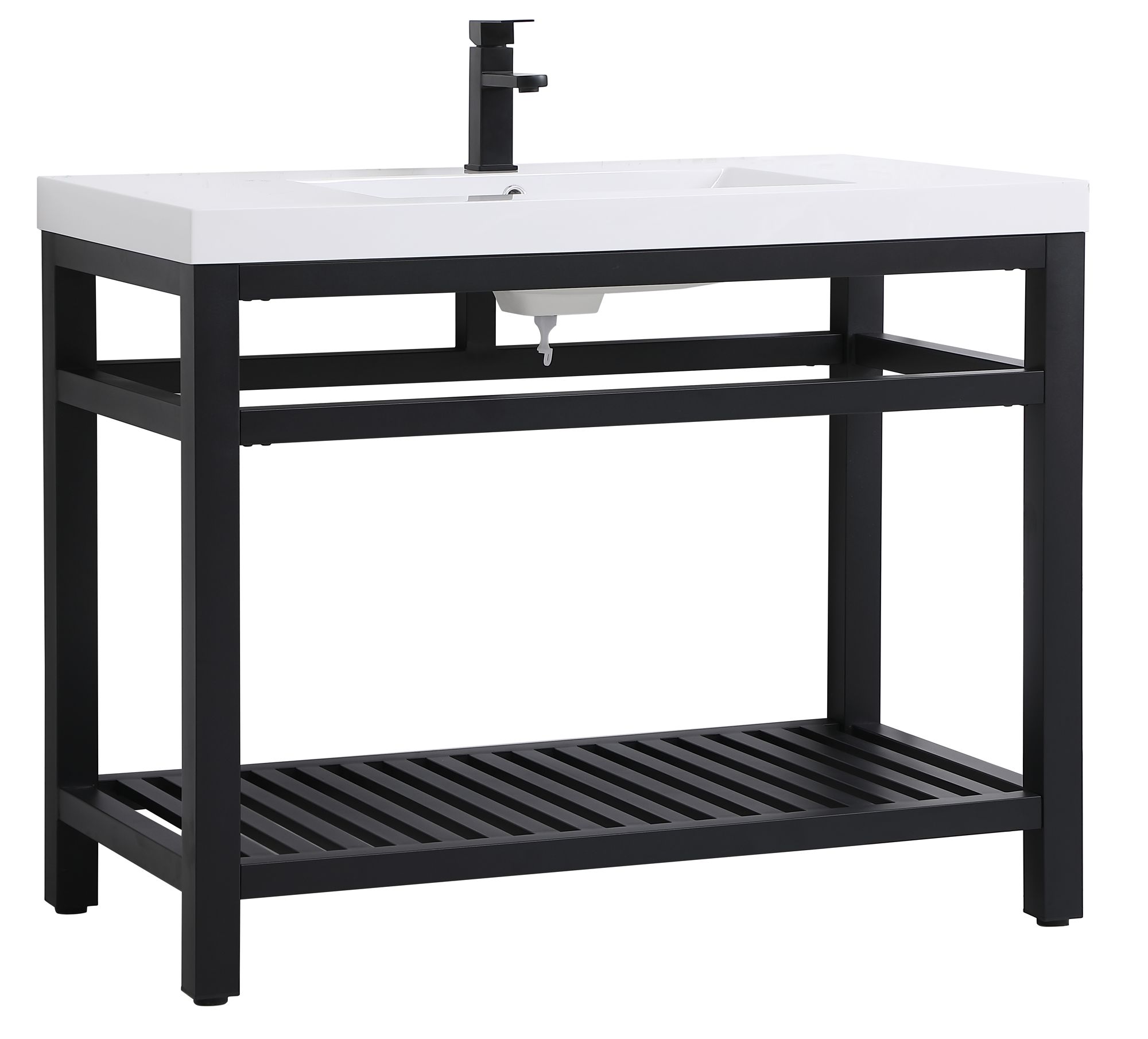 Image 5 Raya 42" Wide Black Single Sink Bathroom Vanity more views