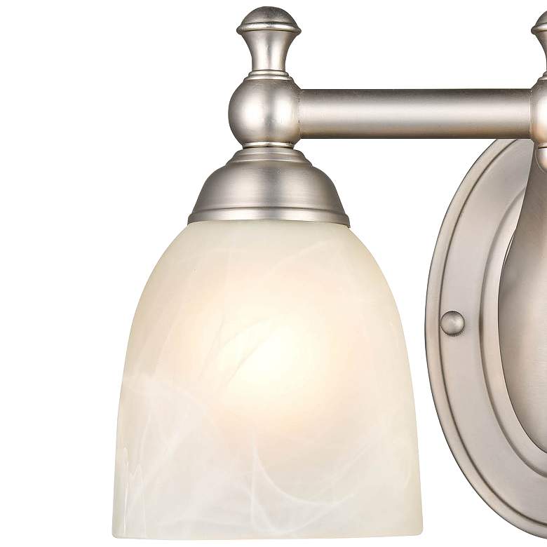 Image 2 Rayburne 8" High Satin Nickel 2-Light Wall Sconce more views