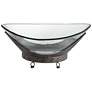 2_RAYDEN 23 1/4" Wide Decorative Glass Bowl with Bronze Base